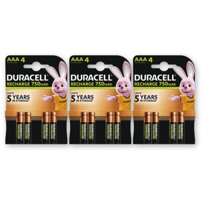 pdp-image-Duracell Rechargeable AAA-batterijen 750 mAh 3-pk