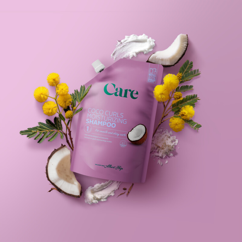 Een afbeelding van Care Coco curls moisturizing shampoo refill