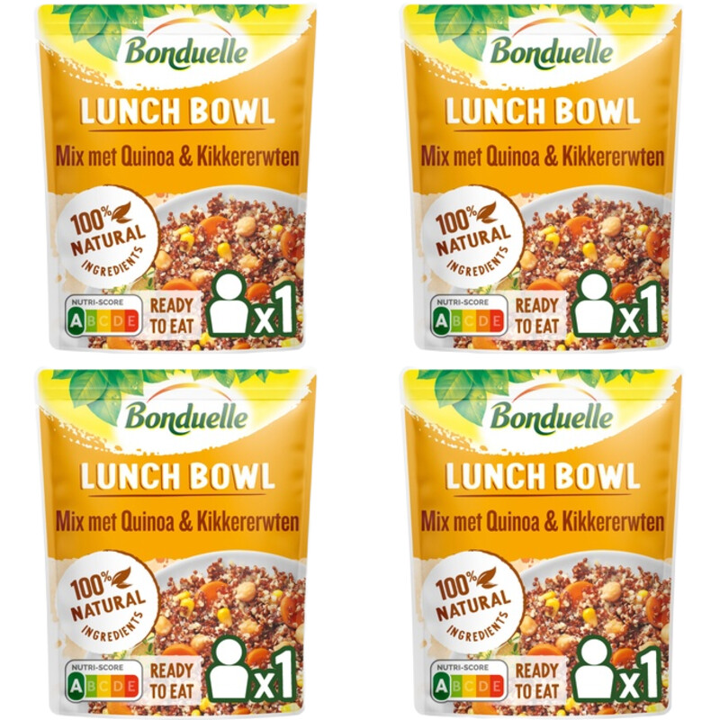 Een afbeelding van Bonduelle Lunchbowl quinoa 4-pack