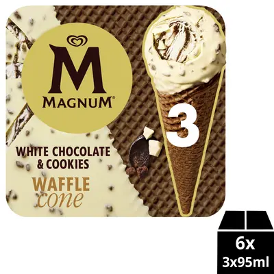 pdp-image-Magnum White chocolate & cookies waffle cone