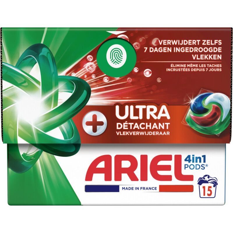 Een afbeelding van Ariel 4in1 pods+ ultra wasmiddelcapsules