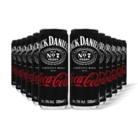 Jack Daniels Whiskey & coca cola 12-pack