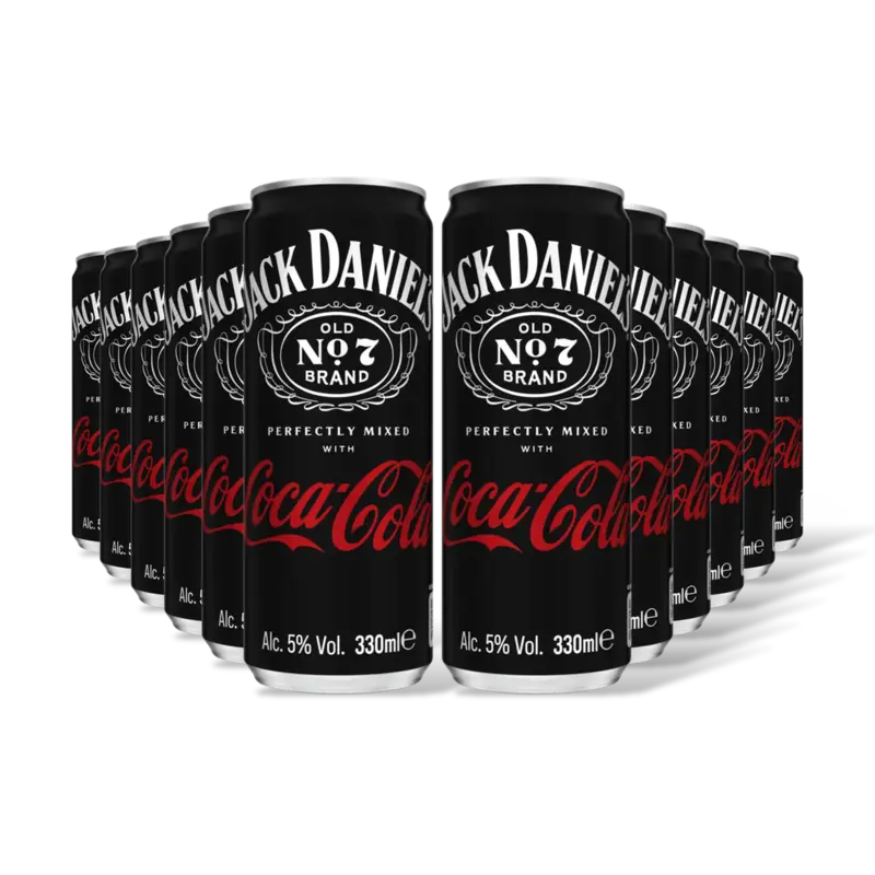 Jack Daniels Whiskey & coca cola 12-pack