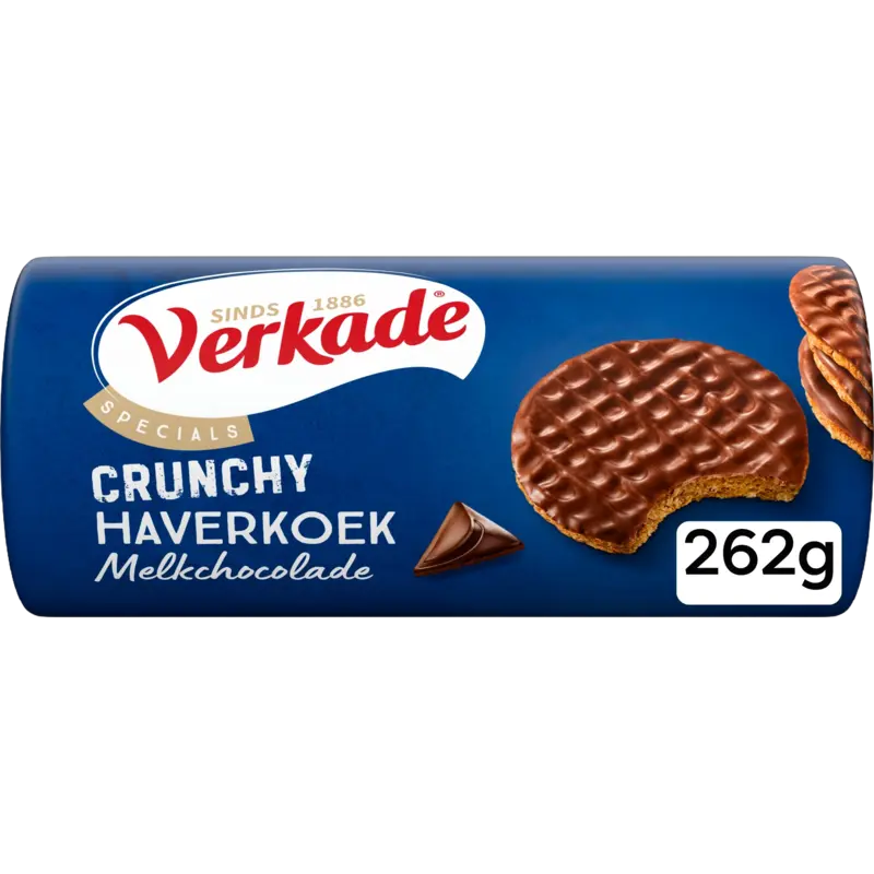 Verkade Crunchy haverkoek melkchocolade