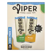 Viper Hard iced tea green & mango cool 4-pack
