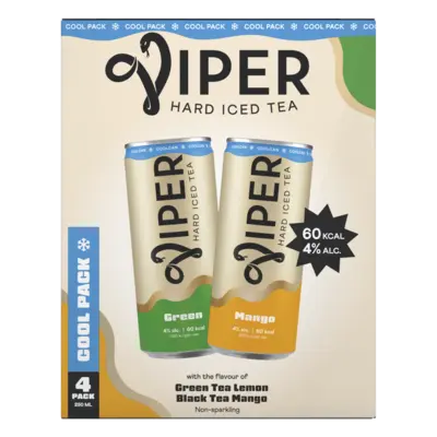 pdp-image-Viper Hard iced tea green & mango cool 4-pack