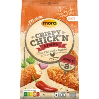 Een afbeelding van Mora Crispy chick'n spicy strips