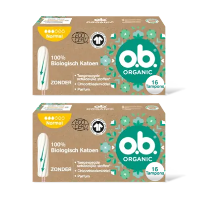 pdp-image-o.b. Organic cotton tampons normaal 2-pack