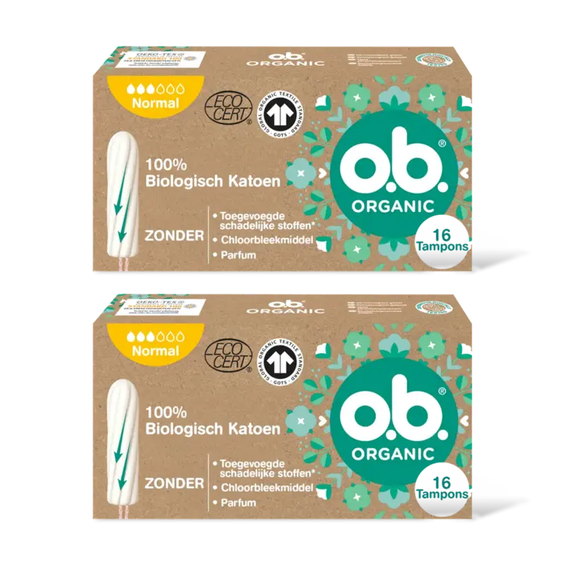 o.b. Organic cotton tampons normaal 2-pack