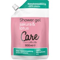 Een afbeelding van Care Shower gel sakura & lotus navul
