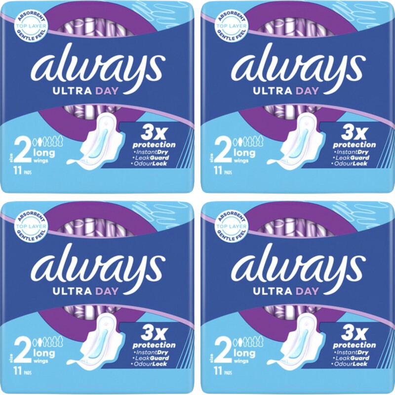 Always Maandverband Long Wings 4-pack