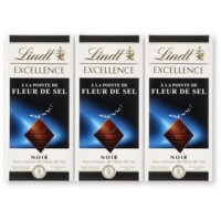 Lindt Excellence zeezout pure chocolade 3-pack
