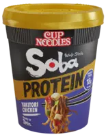 Nissin Soba cup noodle protein yakitori chicken
