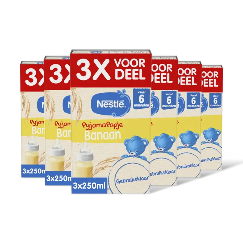 Pyjamapapje banaan 6m+ 3x voordeel 6pack