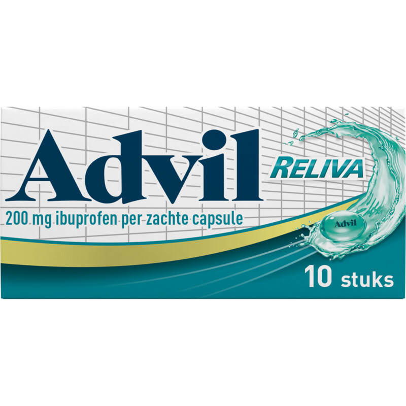 Een afbeelding van Advil Reliva 200mg ibuprofen zachte capsule