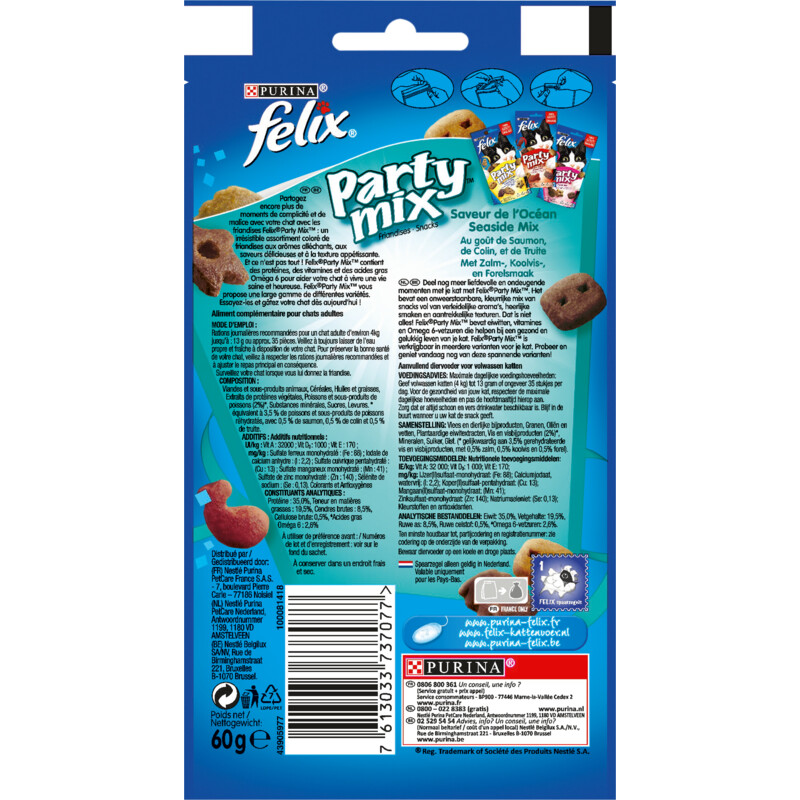Een afbeelding van Felix Party mix seaside kattensnack