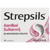 Strepsils Aardbei suikervrij zuigtabletten