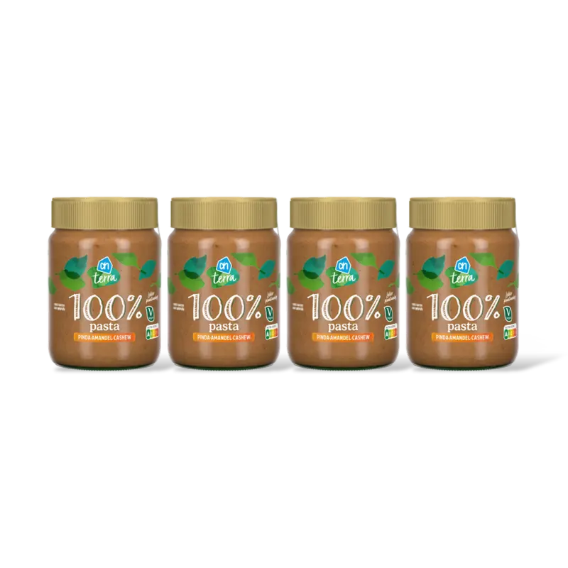 AH Terra Plntaardig 100% pinda/amandel/cashew 4pk