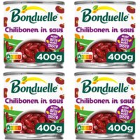 Een afbeelding van Bonduelle Chilibonen in saus 4-pack