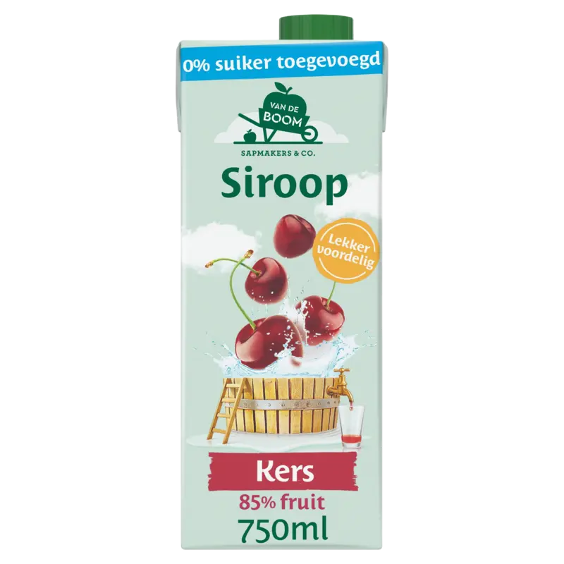 Van de Boom Kers siroop 0% suiker