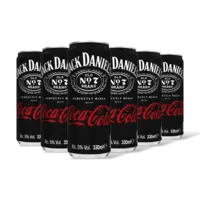 Jack Daniels Whiskey & coca cola 6-pack