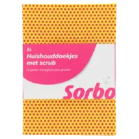 Sorbo Huishouddoekjes met scrub 25x35cm 3st