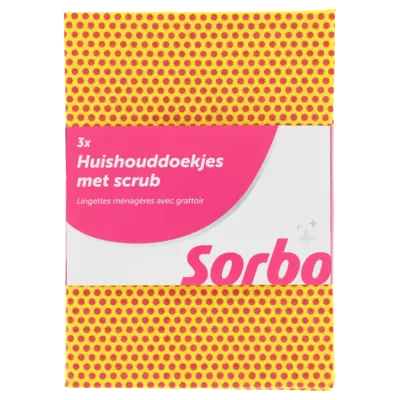 pdp-image-Sorbo Huishouddoekjes met scrub 25x35cm 3st