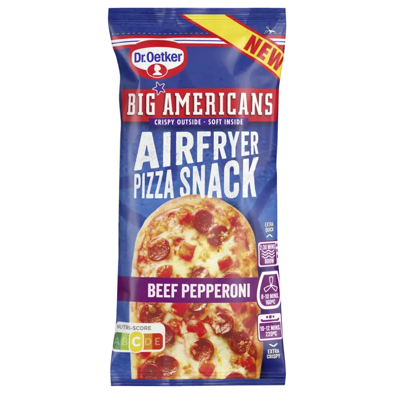 Big Americans Airfryer Pizza Snack Beef Pepperoni