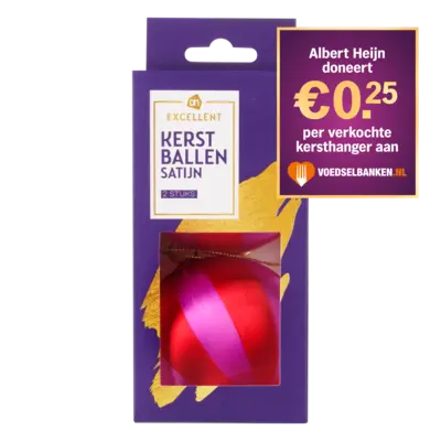 pdp-image-AH Excellent Kerstballen satijn rood roze