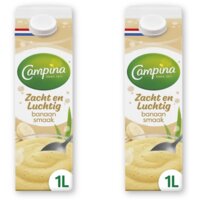 Campina Zacht en luchtig banaansmaak 2-pack