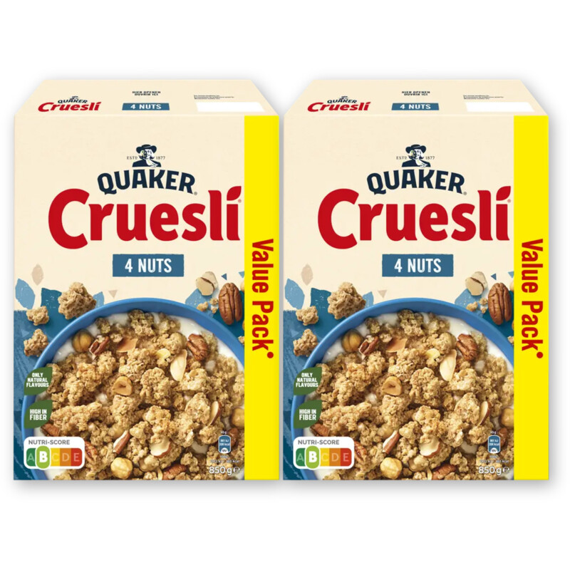 Quaker Cruesli 4 nuts VP 2-pack