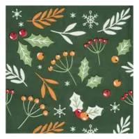 AH Excellent Servet groen decor 33cm