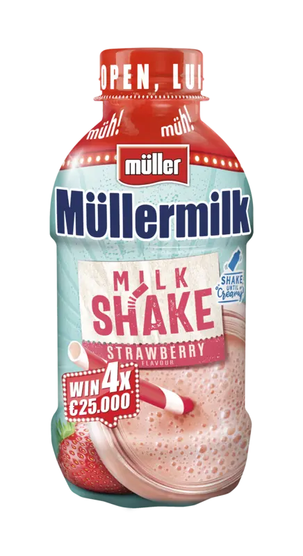 Müllermilk milkshake aardbeismaak