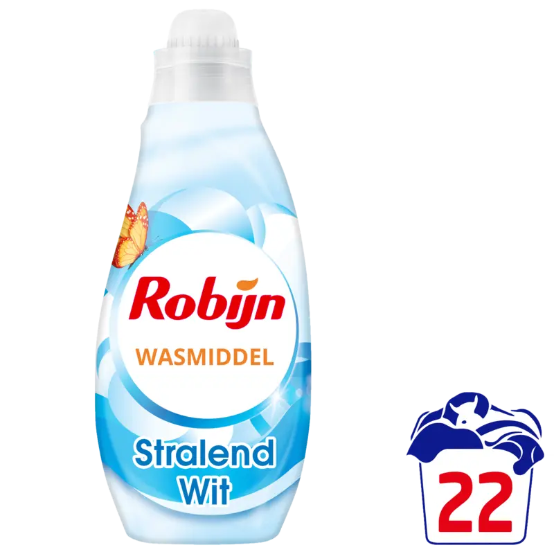 Robijn Klein & krachtig stralend wit wasmiddel