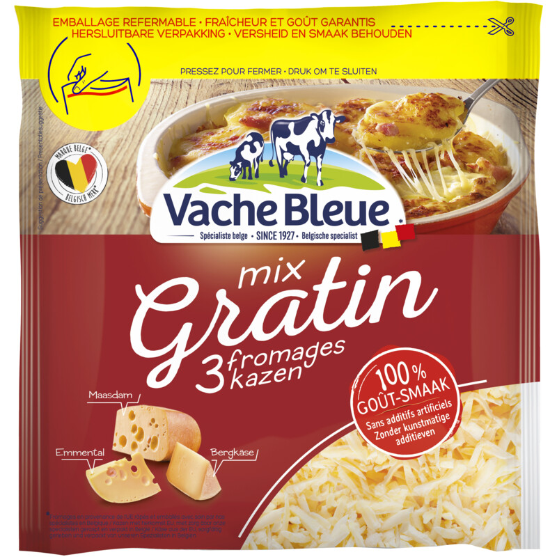 Een afbeelding van Vache Bleue Gratin geraspt bel