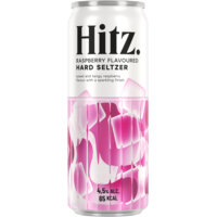Hitz Hard seltzer raspberry flavoured