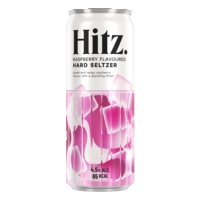 Hitz Hard seltzer raspberry flavoured