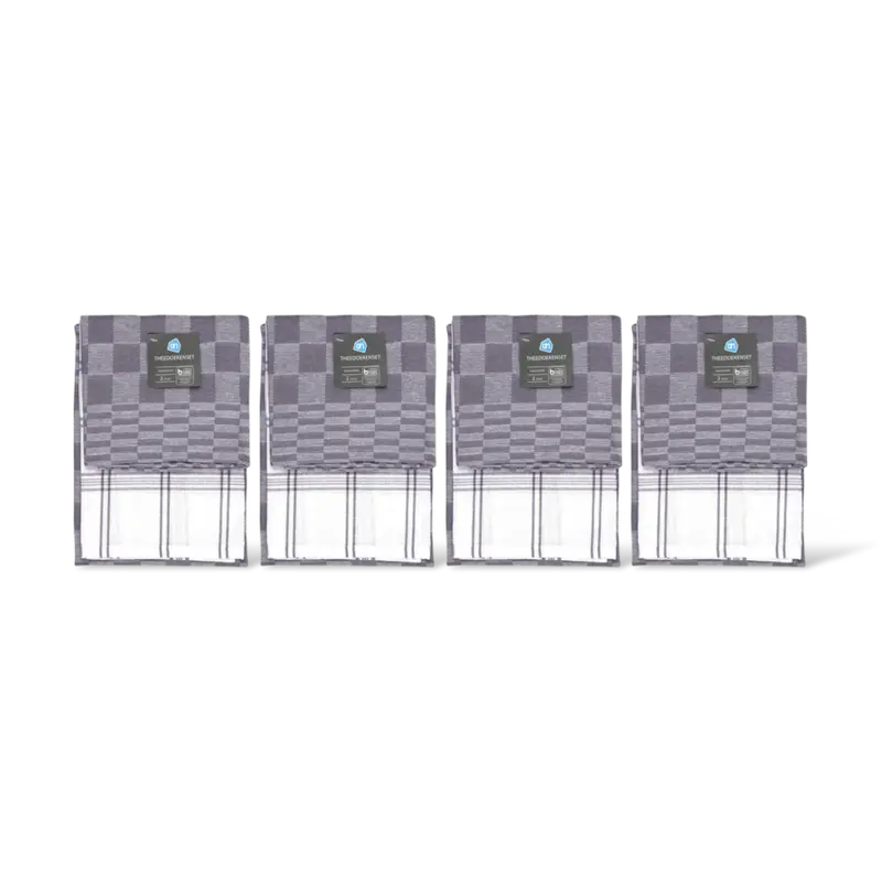 AH Theedoeken grijs 4-pack