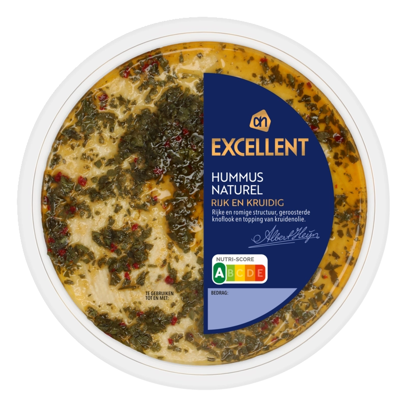 Hummus naturel met geroosterde knoflook