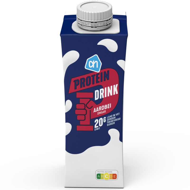 Een afbeelding van AH Proteïne drink aardbei smaak