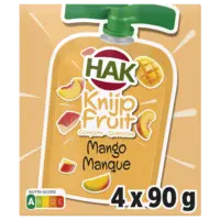 Hak Knijpfruit mango 0% 4-pack