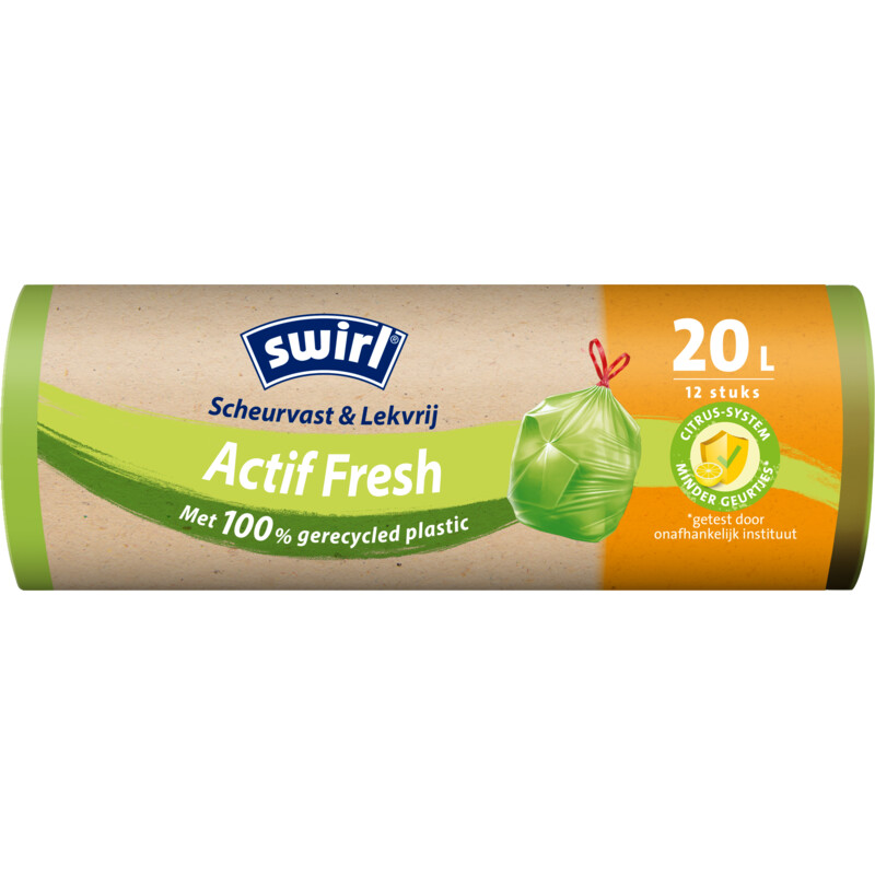 Een afbeelding van Swirl Vuilniszakken met actif fresh 20 liter