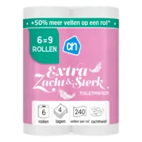 AH Toiletpapier 4-laags 6=9 rollen