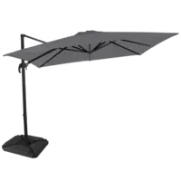 AH Zweefparasol met voet grijs