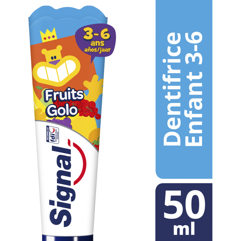 Een afbeelding van Signal Tandpasta kids multifruit bel
