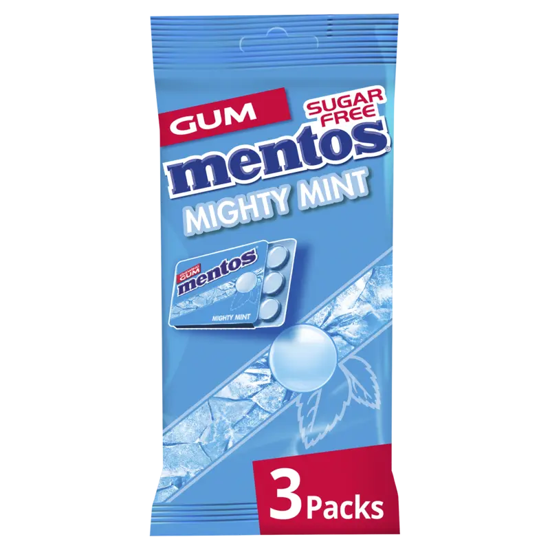 Mentos Gum Mighty mint 3-pack