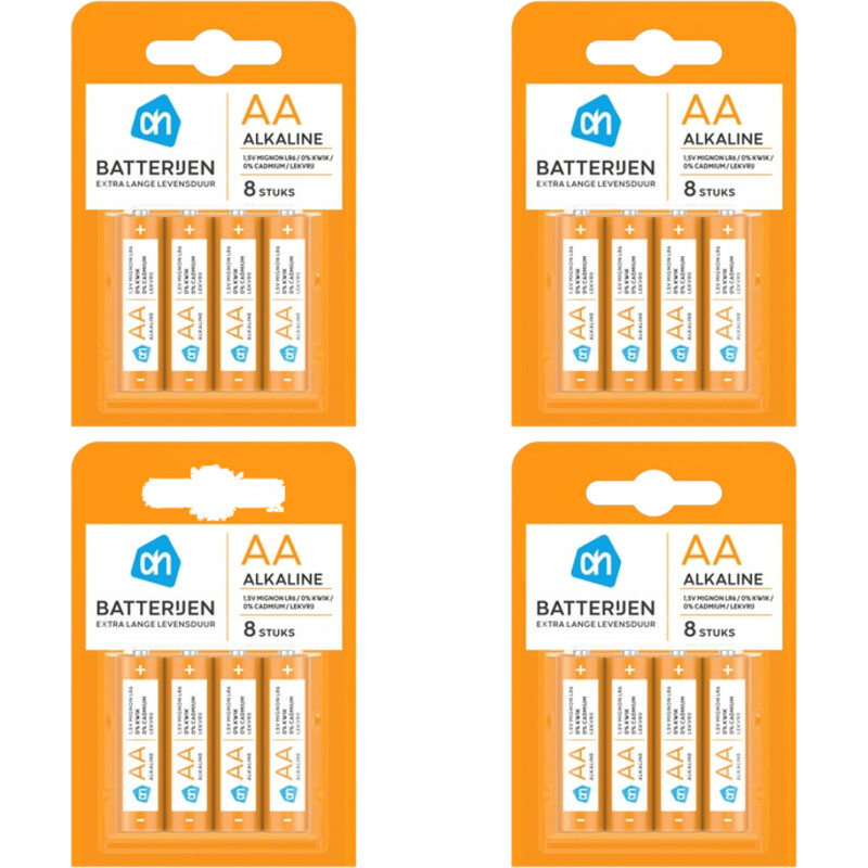 Een afbeelding van AH AA alkaline 1,5V mignon 4-pack