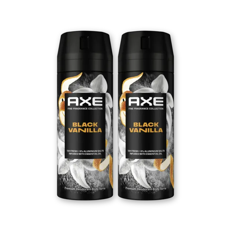 Axe Black vanilla deodorant bodyspray 2-pack