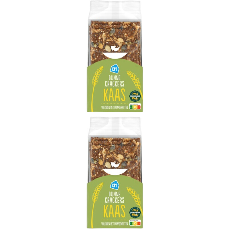 Een afbeelding van AH Dunne crackers kaas 2-pack