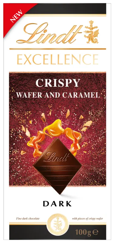Lindt Excellence crispy wafer & caramel dark